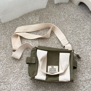 BDG Olive and Cream Crossbody Bag